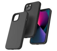 TOCOL Silicone for iPhone 13 Case 6.1-Inch, Liquid Silicone Multi-Color Slim Silky-Soft Touch Anti-Scratch Shockproof Protective Phone Cover, Black