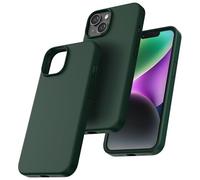 TOCOL Silicone for iPhone 14 Case 6.1-Inch, Liquid Silicone Multi-Color Slim Silky-Soft Touch Anti-Scratch Shockproof Protective Phone Cover, Alpine Green