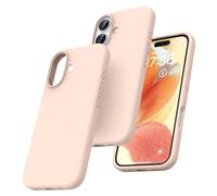 TOCOL Silicone for iPhone 16 Case 6.1-Inch, Liquid Silicone Multi-Color Slim Silky-Soft Touch Anti-Scratch Shockproof Protective Phone Cover, Pink