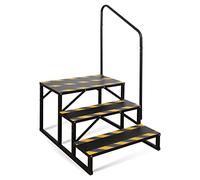 TOCRETOARE RV Steps with Handrail, Hot Tub Steps with Handrail, Portable Stairs Steps for 5th Wheel RV, Mobile Home Stairs Outdoor RV Step