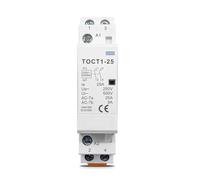 TOCT1-25 2P 25A 1NC1NO 2NO 2NC 230V 50/60Hz Din Rail Household AC Modular Contactor One Normal Open And One Normal Close(2NC)