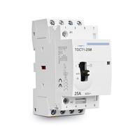 TOCT1-25M 4P 25A 220V/230V 50/60Hz Din Rail Household AC Modular Contactor With Manual Control Switch 4NO or 2NO 2NC or 4NC(2NO 2NC)