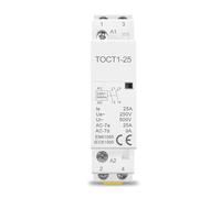 TOCT1 2P 25A 220V/230V 50/60HZ Din Rail Household Ac Modular Contactor 2NO 2NC Or 1NO 1NC 1Pcs(20A 1NO 1NC)