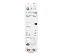 TOCT1 2P 25A DC 12V 24V Coil 220V/230V 50/60HZ Rail Household AC Modular Contactor-(DC 12V 2NO)