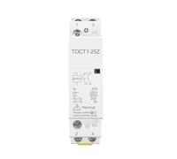 TOCT1 2P 25A DC Coil 220V/230V 50/60HZ Din Rail Ac Modular Contactor 2NO 1Pcs(DC 24V)