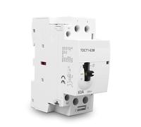 TOCT1 2P 63A 220V/230V 50/60Hz Din Rail Household AC Modular Contactor With Manual Control Switch 2NO Or 1NO 1NC Or 2NC 1Pcs(1NO 1NC)