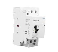 TOCT1 2P 63A 220V/230V 50/60Hz Din Rail Household AC Modular Contactor With Manual Control Switch 2NO Or 1NO 1NC Or 2NC 1Pcs(1NO 1NC)