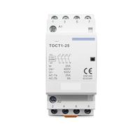 TOCT1 4P 25A 110V COIL 50/60Hz Din Rail Household AC Modular Contactor 4NO Or 2NO 2NC Contactors 1Pcs(110V,4NO)