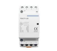 TOCT1 4P 25A 220V/230V 50/60HZ Household Ac Modular Contactor 4NO 1pcs(110V,2NO2NC)