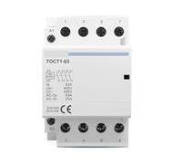 TOCT1 4P 4NO 4NC 2NO2NC Changeover Switch Control ACDC 24V 110V 230V Actual AC 400V 63A Din Rail Small Size Household Contactor 1Pcs(110V ACDC,4NO)