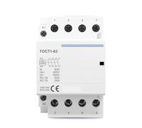 TOCT1 4P 63A 110V COIL 400V~ 50/60HZ Din Rail Household AC Modular Contactor 4NO Or 2NO 2NC Contactors 1Pcs(4P 63A 4NO 110V)