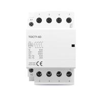 TOCT1 4P 63A 110V COIL 400V~ 50/60HZ Din Rail Household AC Modular Contactor 4NO or 2NO 2NC Contactors(4P 63A 2NO 2NC 110V)