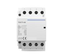 TOCT1 4P 63A 220V COIL 400V~ 50/60Hz Din Rail Household AC Modular Contactor 4NO 2NO2NC 4NC 1Pcs(4NO)