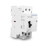 TOCT1-63M 2P 63A 220V/230V 50/60Hz Din Rail Household AC Modular Contactor With Manual Control Switch 2NO or 1NO 1NC or 2NC(2NC)