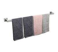 TocTen Bath Towel Rack - Square Base Thicken SUS304 Stainless Steel Towel Storage Bar for Bathroom, Bathroom Accessories Towel Rod Heavy Duty Wall Mounted Towel Holder (Brushed Nickel, 33)