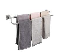 TocTen Double Bath Towel Bar - Thicken SUS304 Stainless Steel Towel Rack for Bathroom, Bathroom Accessories Double Towel Rod Heavy Duty Wall Mounted Square Towel Holder(Brushed Nickel, 30 INCH)
