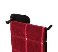TocTen Hand Towel Holder, No Drilling Stick on Wall Towel Bar, SUS 304 Stainless Steel Towel Rod, Strong Self Adhesive Towel Rack/Hanger for Bathroom Kitchen (Matte Black)
