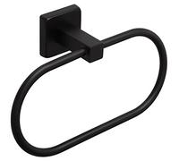 TocTen Oval Stainless Steel Matte Black Hand Towel Holder/Ring - Wall Mounted, Heavy Duty, Rotatable, Rustproof & Waterproof