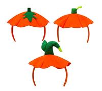 Tocwick 3 PACK Halloween Pumpkin Headband Pumpkin Hat Hair Bands Funny Hair Hoop Halloween Costume Accessories