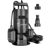 TOCYORIC Lanchez 1.6 HP Submersible Sump Pump 4858GPH Clean & Dirty Water Transfer Pump with Float Switch for Pool Garden Cellar Pond
