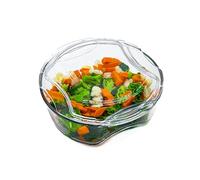 TOCYORIC Microwave Glass Steamer, Microwavable Vegetable Steamer, 100% Glass, Oven Safe Too!