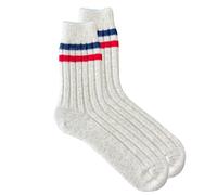 TOD OIMS 92% Merino Wool Socks Rib-Knit Home Natural, Made in Mongolia