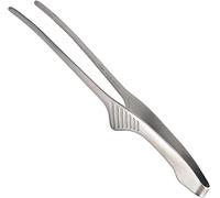 Todai Culinary Tweezers Stainless Steel Kitchen Chopstick Tongs for Japanese Style BBQ Yakiniku Grill 24cm Made in Japan Silver