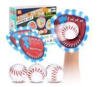 TODARRKAI Toss and Catch Ball Game Set,3 Sticky Balls 2 Baseballs Training Glove with LED Light,Outdoors Garden & Beach Toy Game for Kids Boys Girls Ages 3 4 5 6 7 8+