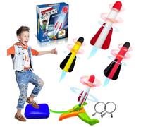 TODARRUN Fun Catapult Rocket Toys Boys Toys Age 3-12 Girls Gift Rocket Kids Outdoor Toy, Foam Rocket Launcher For Kids Age 3 4 5 6 7 8+