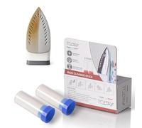 Today - 2x Iron Cleaner Sticks, Universal Soleplate Cleaning Stick for All Irons - Removes Starch, Fibres & Burnt Deposits, Protects Fabrics - Made in Italy