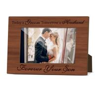 Today a Groom Tomorrow a Husband Forever Your Son Wedding Gifts for Groom's Parents Wood Photo Frame for Wedding Picture Frames for Parents Father of The Groom Gifts Mother of The Groom Gifts - JRM808