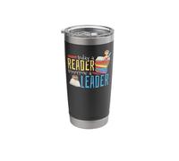 Today A Reader Tomorrow A Leader Book Literature Reading Stainless Steel Insulated Tumbler