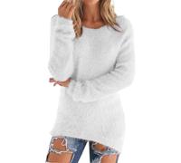 Today Deals of The Day Clearance Fleece Sweatshirts for Women Clearance Warm Solid Color Long Sleeve Winter Jumpers Casual Stretch Crewneck Tunic Tops Ladies Gifts for Women Sale Clearance