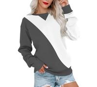 Today Deals Women Casual Sweatshirts 2024 Fall Winter Long Sleeve Crew Neck Pullover Tops UK Dressy Trendy Color Block Striped Floral Print Jumper Ladies Elegant Going Out Blouse