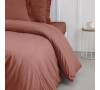 Today Double Duvet Cover 240 x 260 cm Terracotta Cotton