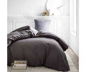 Today Duvet Cover and Pillowcases, Percale, Gray, 240 x 260 cm