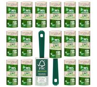 Today Eco - Lint Roller Set, 16 Rolls, 2 Handles and Cover | 24 sheets per roll for dog and cat hair, lint and dust on clothes and fabrics. 95% recycled plastic, Made in Italy.