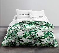 Today Enjoy Passiflore HC3 Duvet Cover 220 x 240 cm + 2 Pillowcases 100% Cotton 57 Thread Count Green 220/240 cm
