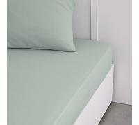 TODAY Essential Fitted Sheet, 160 x 200 cm, Double, 100% Cotton, Plain