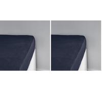 TODAY Essential Fitted Sheet 90 x 190 cm Jersey 100% Cotton Plain (Pack of 2)