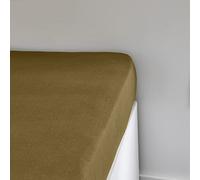 TODAY Essential Jersey Fitted Sheet 90 x 190 cm 100% Cotton Plain Bronze