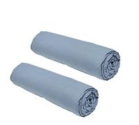 TODAY Essential Set of 2 Fitted Sheets 90 x 190 cm Single 100% Cotton Denim