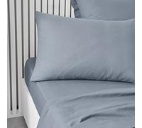 TODAY Essential Set of 2 Pillowcases 50 x 70 cm 100% Cotton Plain Denim