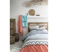 TODAY Gypset Double Duvet Cover Bedding Set, Cotton, Beige/Grey/Blue/Pink, 240 x 220