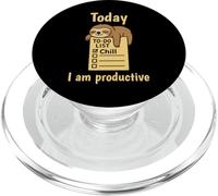 Today I Am Productive Funny Lazy Sloth Humor Art PopSockets PopGrip for MagSafe