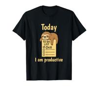 Today I Am Productive Funny Lazy Sloth Humor Art Value Graphic T-Shirt