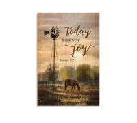 Today I Choose Joy Motivational Canvas Wall Art Posters: Aesthetic Prints for Bedroom, Dorm Room Decor 16x24inch(40x60cm)