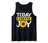Today I Choose Joy Sunflowers Botanical Flowers Positive Tank Top