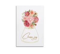 Today I Choose Joy Watercolor FlowerWall Decoration Posters Motivational Wall Posters Suitable for Office Gym Bedroom Decoration AestheticUnframe-style 12x18inch(30x45cm)