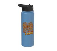Today I Feel Like A Dragonfly Cute Insect Lover Retro Style Stainless Steel Insulated Water Bottle